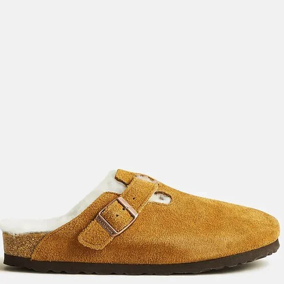 NIB Birkenstock Boston Shearling Suede Leather Clogs in Mink Brown (45 & 46) - Picture 3 of 4